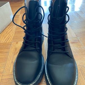 Combat boots leather size 7.5 black